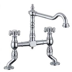 Nostalgische keukenkraan RVS V1979RVSST