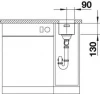 Blanco spoelbak Andano 180 Onderbouw 518301