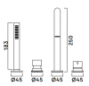 Waterevolution Flow 4-gats Badmengkraan voor Badrandmontage Chroom T13801