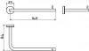 Clou Slim toiletrolhouder zonder klep rvs geborsteld TechnicalDrawing-Basic