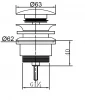 Blusani Click afvoerplug 1.1/4 chroom BC73100 tekening