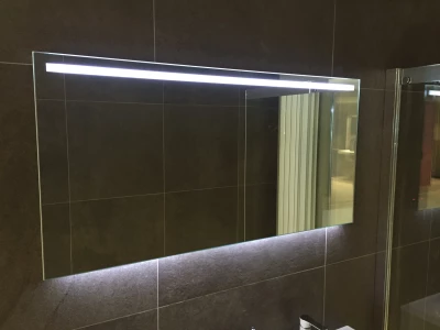 Aquadesign Glow condensvrije spiegel met led verlichting dimbaar 160x60 1208781862