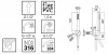 Zazzeri Z316 handdoucheset zonder afdekplaat met watertoevoer RVS 3300Q419A00ASAS