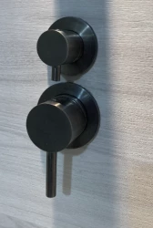 Rubio Inox inbouw mengkraan voor douche of bad met 2-weg omsteller PVD kleur Gun Metal 1208920699