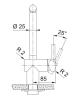 Franke RVS geborstelde Keukenkraan Atlas Neo uittrekbare uitloop inox 1208920742