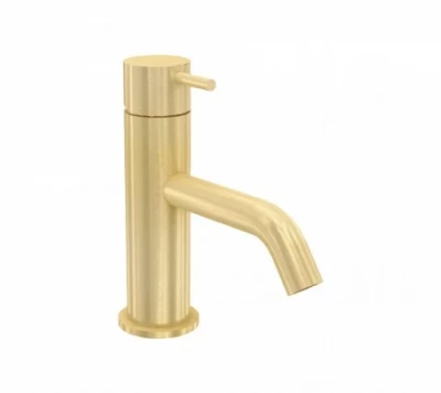 Waterevolution Flow wastafelmengkraan PVD geborsteld light gold T110WME