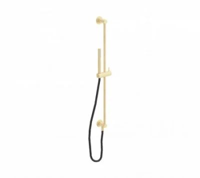 Waterevolution Flow glijstangset met handdouche 800mm Light Gold T1661WGE