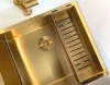 Luxe rvs 1,5 anderhalve spoelbak gootsteen PVD Gold goud 3415cm 1208953417