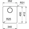 Franke Mythos MYX 210.34 rvs spoelbak 34x40cm vlakbouw 1208953669