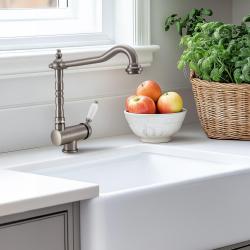 PB Vintage Nostalgische keukenkraan vensterkraan neerklapbaar RVS 1208953757