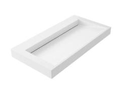 Solid-S Quatra wastafel solid surface mat wit zonder kraangat 90x45,5cm 1208953900