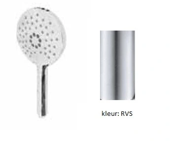 Waterevolution ronde handdouche met 3 standen RVS T1620RIE