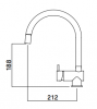 Waterevolution Flow keukenmengkraan geborsteld messing met uittrekbare uitloop T155LE