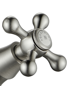 AquaTrimo Windsor klassieke keuken nostalgische keukenkraan met ronde uitloop rvs 21WS7652NM - Productafbeelding 3