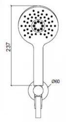 Waterevolution Flow ronde handdoucheset compleet met muuraansluiting wit - 3 standen - T1621RBR