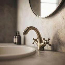 Aquanello Heritage Ascot Klassieke Nostalgische Wastafelmengkraan Brons BN-4101-HA