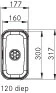 Franke spoelbak Largo LAX 110.16 onderbouw 1120157551